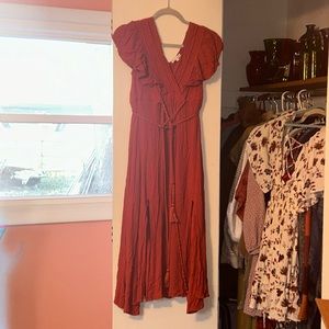 Orange boho dress